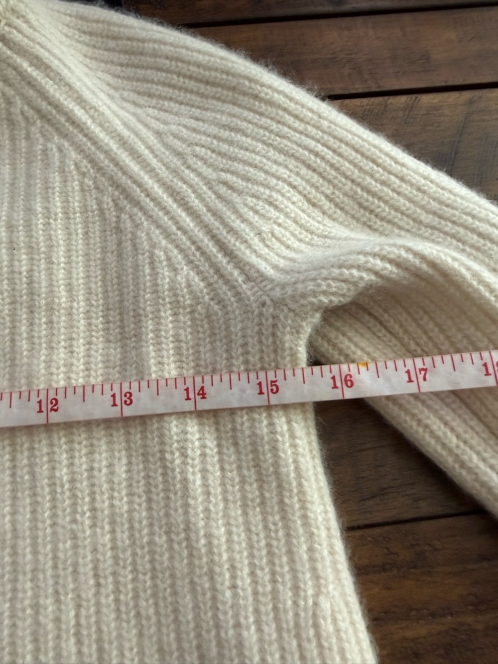 Sz XXS Quince Cream Ribbed 100% Cashmere Crewneck Sweater - Picture 4 of 6